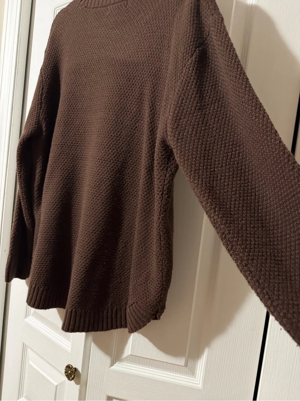 Zenana Chocolate Brown Crewneck Sweater - 1X/2x - Picture 15 of 16